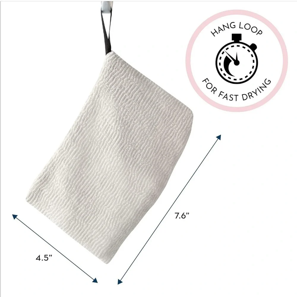 2 Exfoliating Soap Pouches - Gray